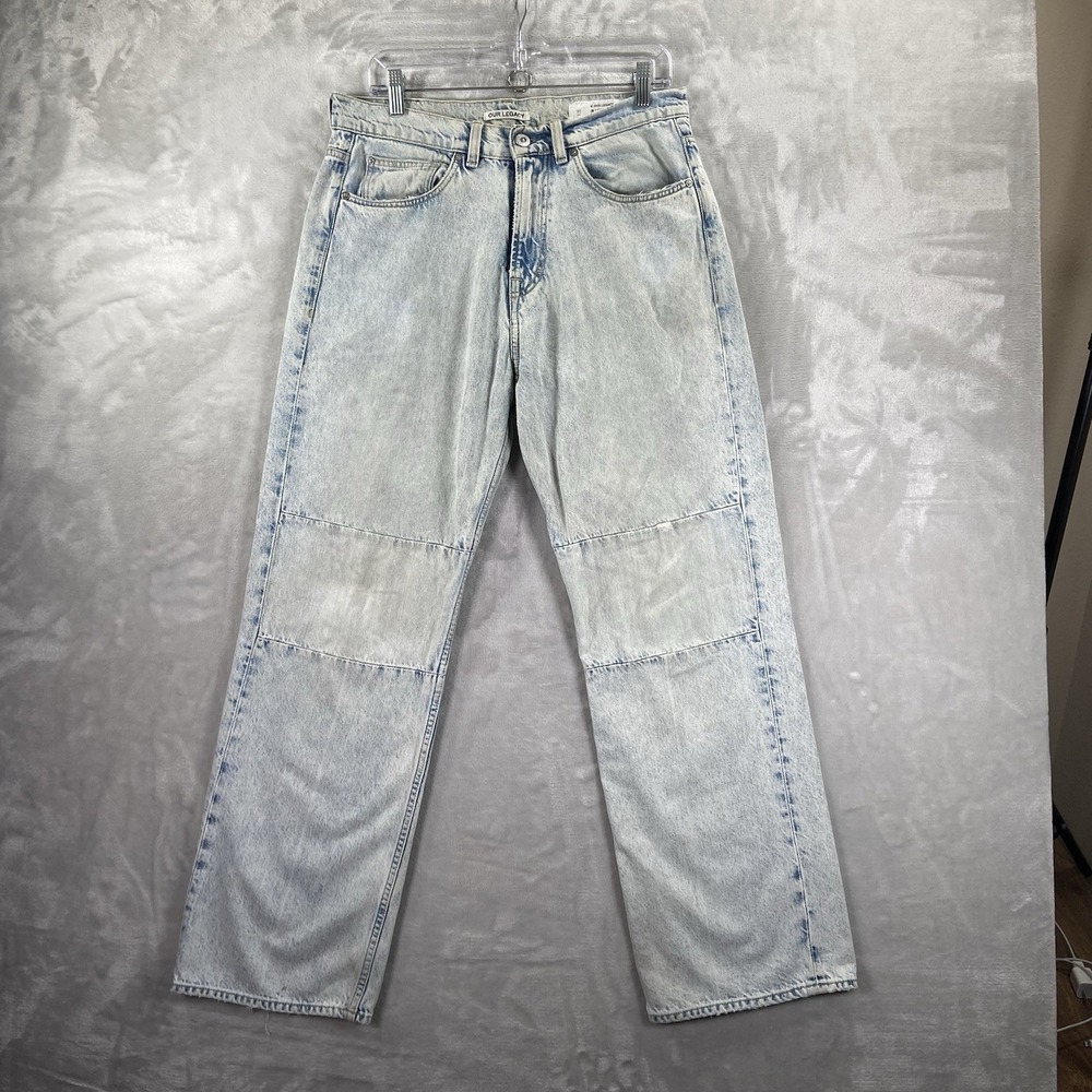 Our Legacy Men's Straight Jeans in Light Wash Blue